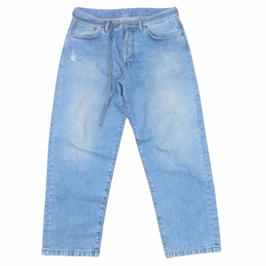 ACNE STUDIOS アクネストゥディオズ C00037 1991 TOJ ベルテッド ワイド デニム パンツ ルーズフィットジーンズ ブルー インディゴブルー系 EUR 31 32【中古】