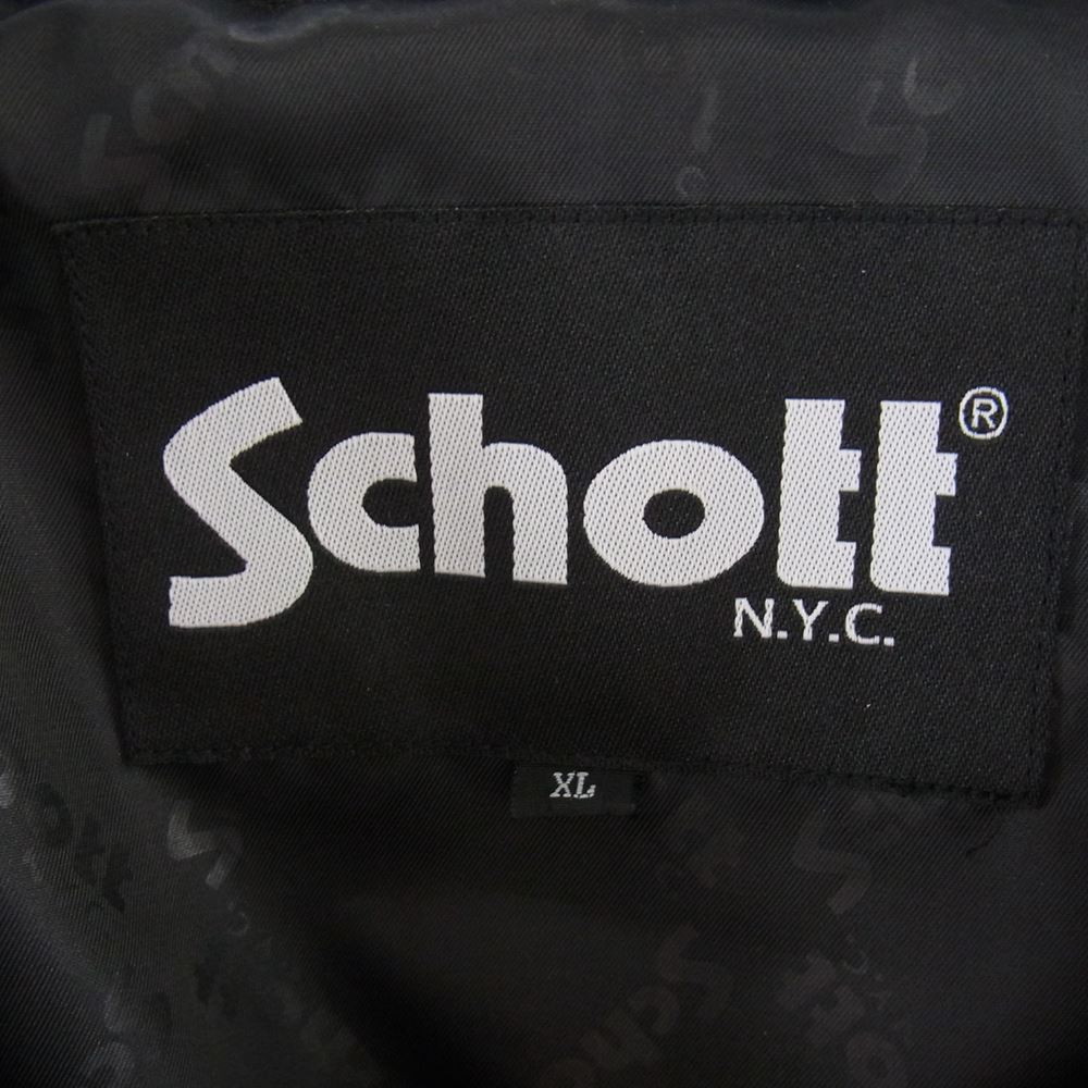 schott ショット 3121026 SHEEP LEATHER COACH JACKET シープレザー コーチ ジャケット ブラック系 XL【中古】