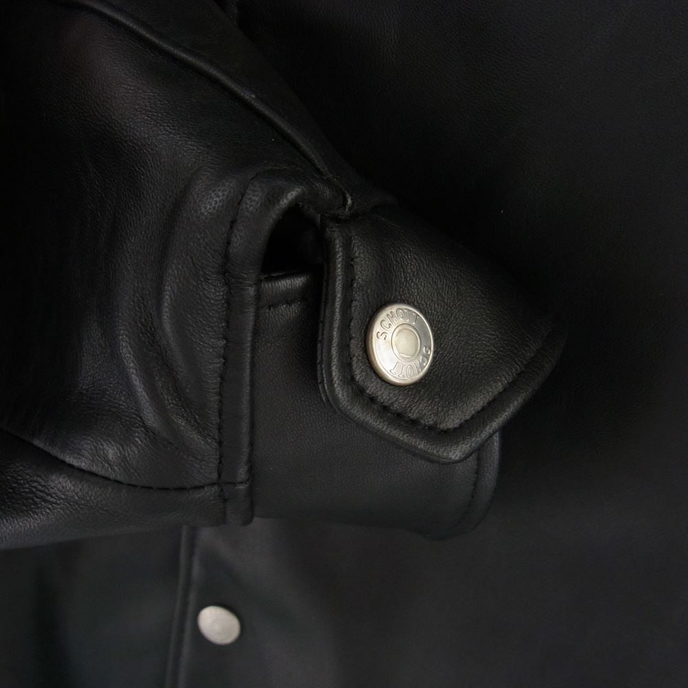 schott ショット 3121026 SHEEP LEATHER COACH JACKET シープレザー コーチ ジャケット ブラック系 XL【中古】