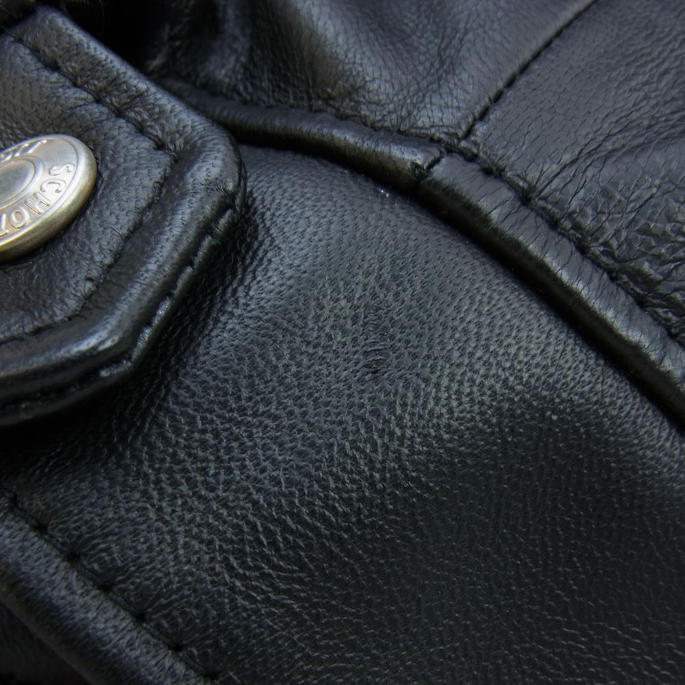 schott ショット 3121026 SHEEP LEATHER COACH JACKET シープレザー コーチ ジャケット ブラック系 XL【中古】