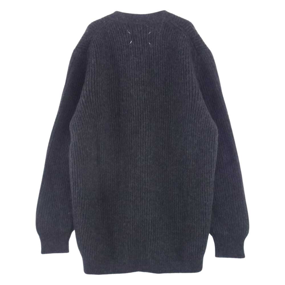 MAISON MARGIELA メゾンマルジェラ 22AW S50GP0295 ①⑩ライン V NECK CARDIGAN オーバーサイズ Vネック カーディガン グレー系 S【新古品】【未使用】【中古】