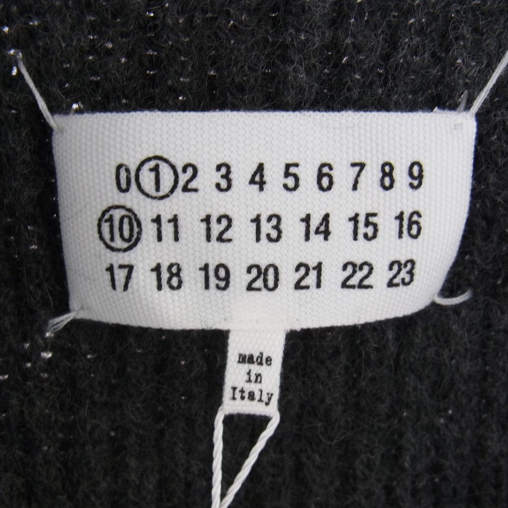 MAISON MARGIELA メゾンマルジェラ 22AW S50GP0295 ①⑩ライン V NECK CARDIGAN オーバーサイズ Vネック カーディガン グレー系 S【新古品】【未使用】【中古】