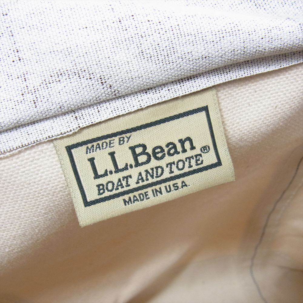 L.L.Bean エルエルビーン キャンバス トート バッグ カモフラ 迷彩 切替 オフホワイト系【中古】