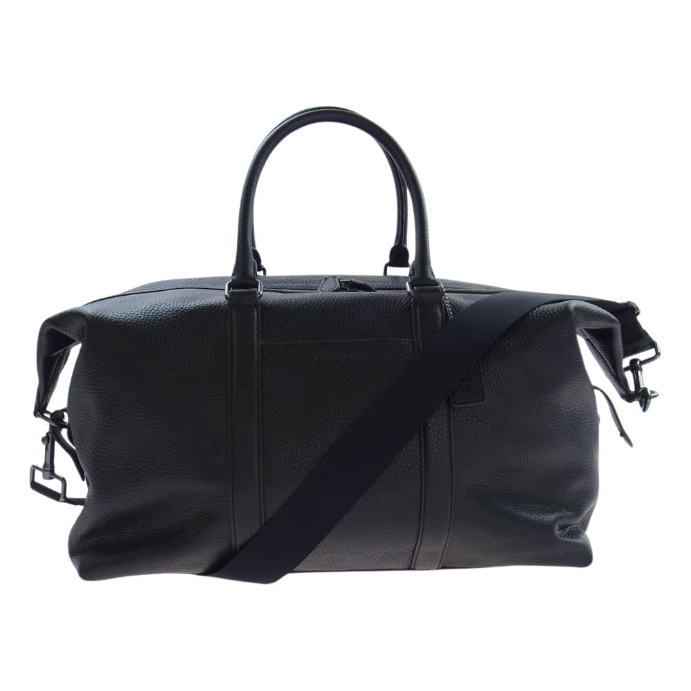 COACH コーチ F75715 レザー 2WAY ボストンバッグ ショルダーバッグ ブラック系【中古】