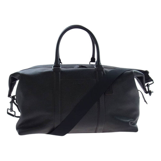 COACH コーチ F75715 レザー 2WAY ボストンバッグ ショルダーバッグ ブラック系【中古】