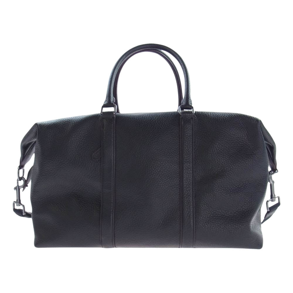 COACH コーチ F75715 レザー 2WAY ボストンバッグ ショルダーバッグ ブラック系【中古】