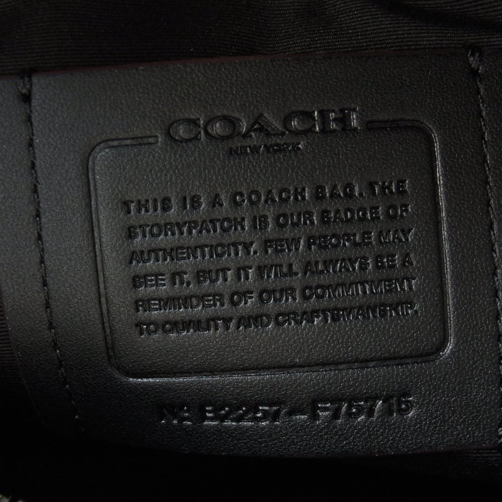 COACH コーチ F75715 レザー 2WAY ボストンバッグ ショルダーバッグ ブラック系【中古】