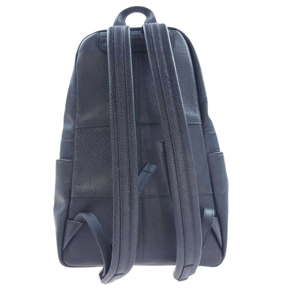aniary アニアリ レザー バックパック リュック ネイビー系【極上美品】【中古】