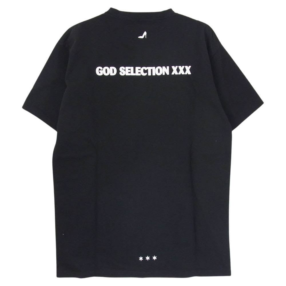 GOD SELECTION XXX ゴッドセレクション ボックスロゴ フォトプリント クルーネック 半袖 Tシャツ ブラック系 M【中古】
