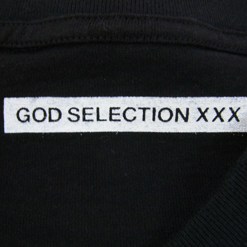 GOD SELECTION XXX ゴッドセレクション ボックスロゴ フォトプリント クルーネック 半袖 Tシャツ ブラック系 M【中古】