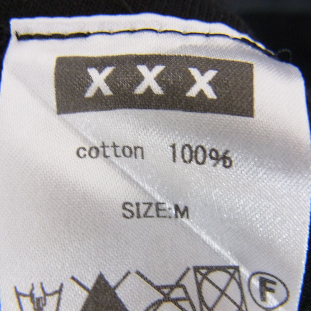 GOD SELECTION XXX ゴッドセレクション ボックスロゴ フォトプリント クルーネック 半袖 Tシャツ ブラック系 M【中古】