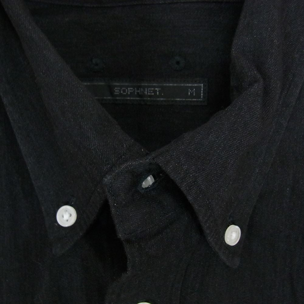 SOPHNET. ソフネット 17SS SOPH-170059 バンダナ切替 ボタンダウン デニムシャツ ブラック系 M【中古】