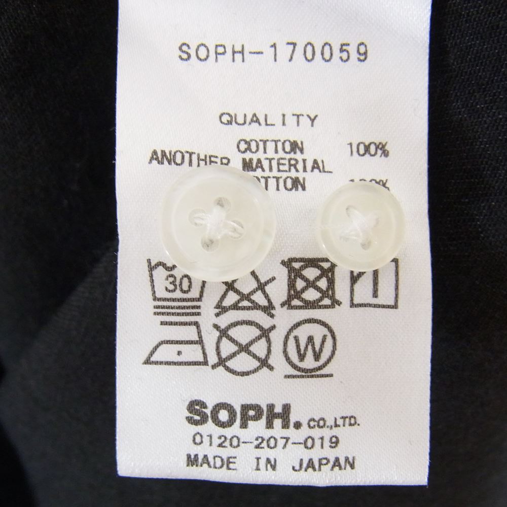 SOPHNET. ソフネット 17SS SOPH-170059 バンダナ切替 ボタンダウン デニムシャツ ブラック系 M【中古】
