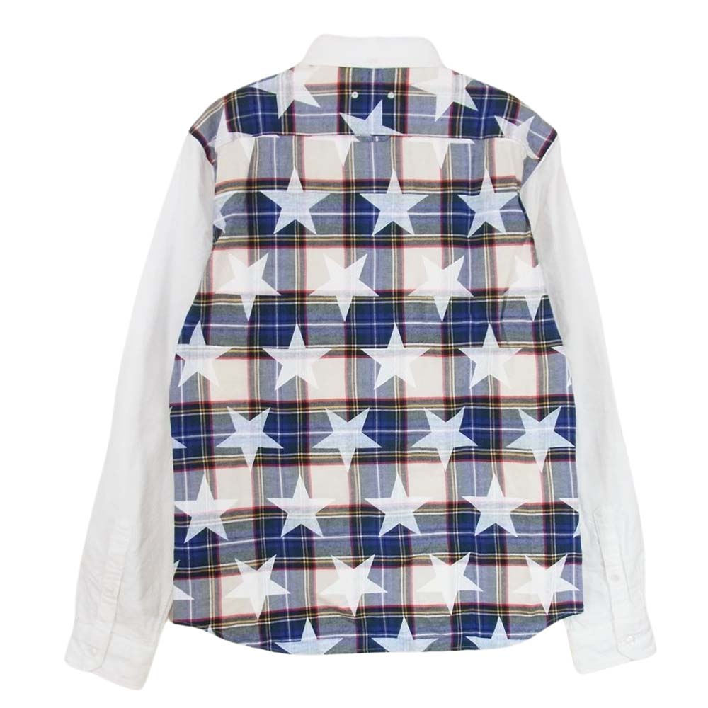 SOPHNET. ソフネット 14AW SOPH-145045 BIG STAR BACK PANEL OX B.D SHIRT バックスター ボタンダウン 長袖 シャツ ホワイト系 M【中古】