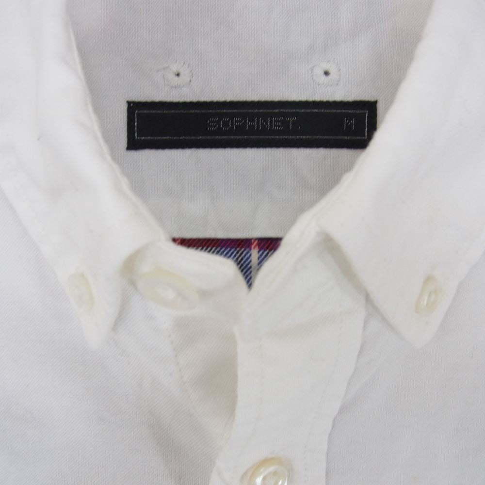SOPHNET. ソフネット 14AW SOPH-145045 BIG STAR BACK PANEL OX B.D SHIRT バックスター ボタンダウン 長袖 シャツ ホワイト系 M【中古】