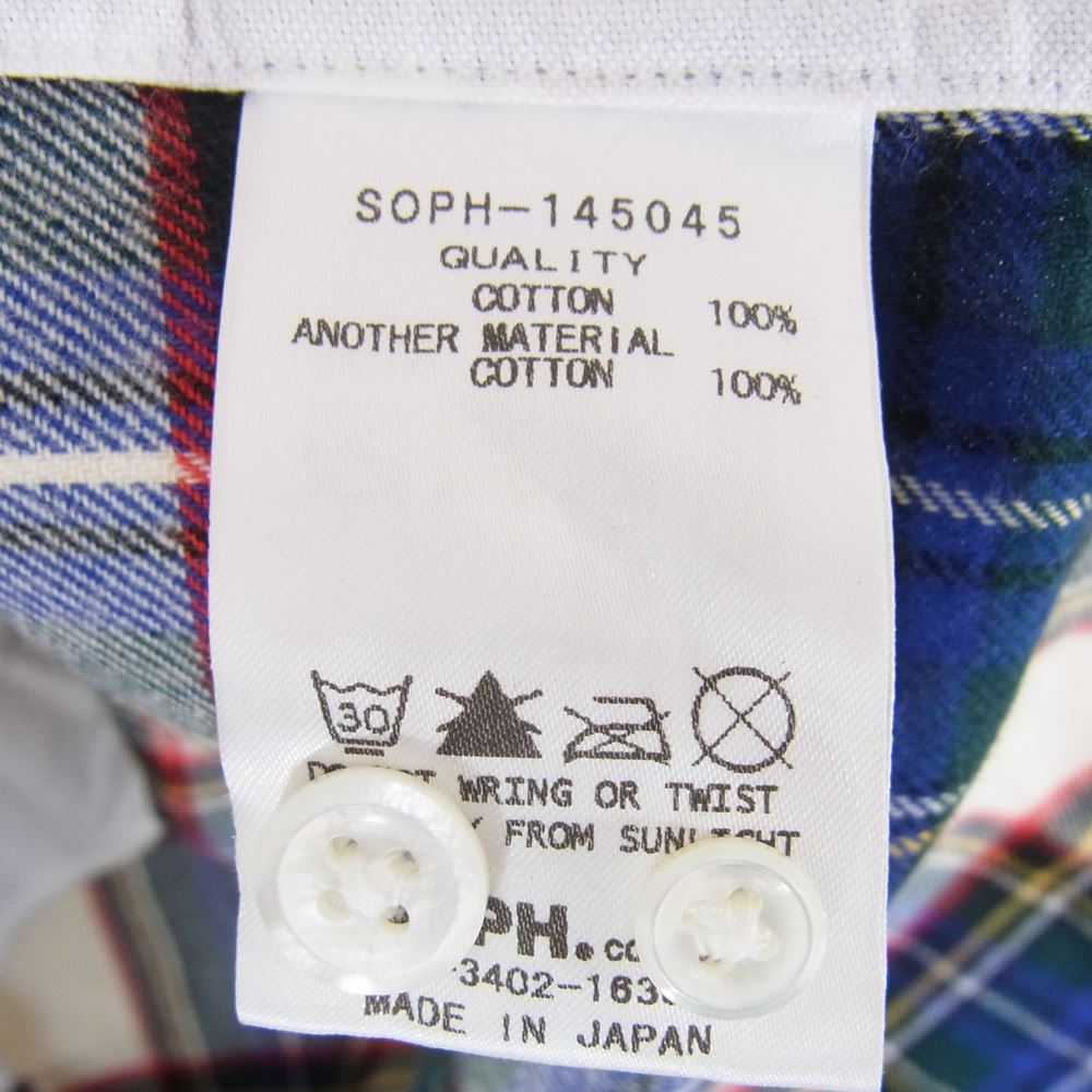 SOPHNET. ソフネット 14AW SOPH-145045 BIG STAR BACK PANEL OX B.D SHIRT バックスター ボタンダウン 長袖 シャツ ホワイト系 M【中古】