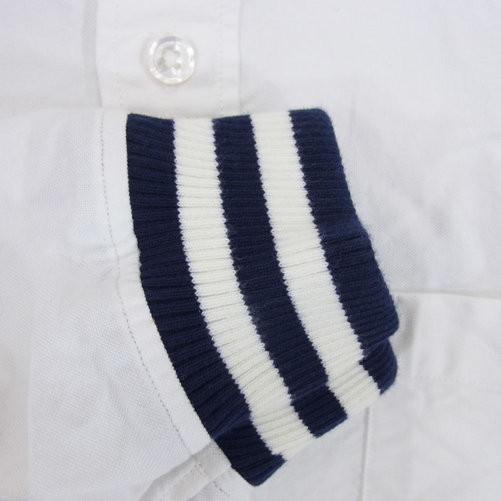 SOPHNET. ソフネット 17AW SOPH-178054 RIB B.D SHIRT 袖リブ ロングスリーブ 長袖 ボタンダウン シャツ ホワイト系 M【中古】