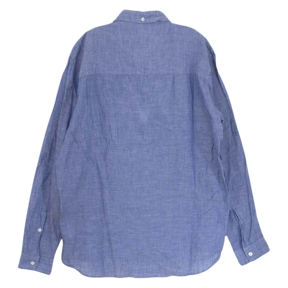 WTAPS ダブルタップス 12SS 121SPDT-SHM04 PLAIN L/S SHIRT GAUZE プレーン シャツ ガーゼ インディゴブルー系 M【中古】