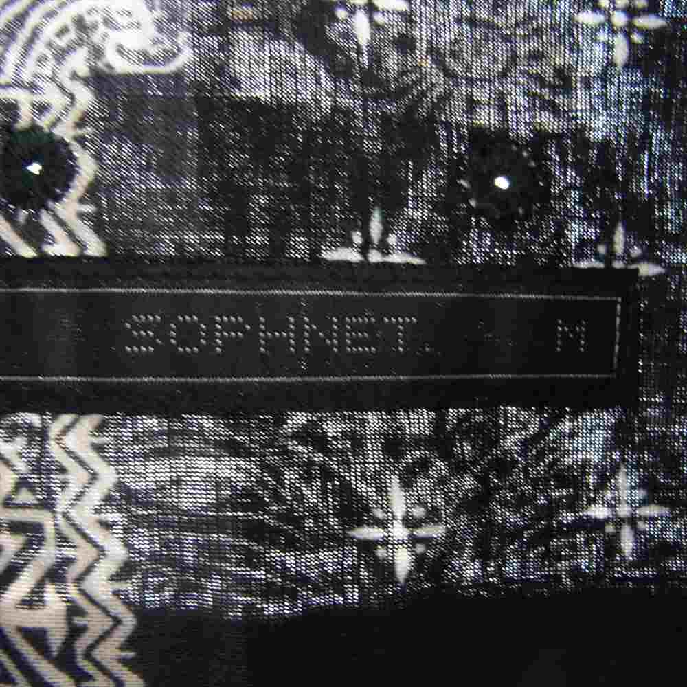 SOPHNET. ソフネット SOPH-180020 BANDANA REGULAR COLLAR SHIRT バンダナ レギュラー カラー 長袖 シャツ ブラック系 M【中古】