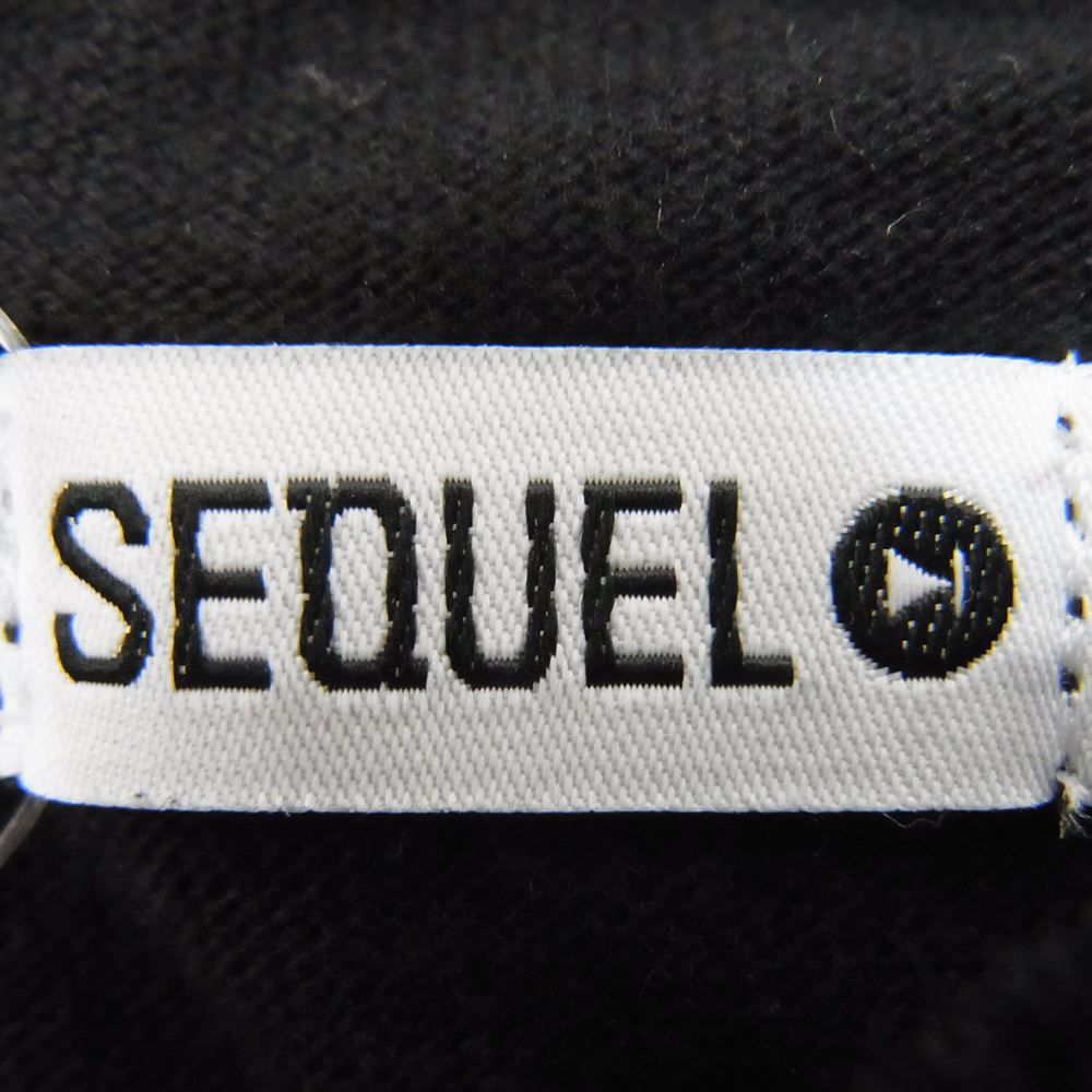 シークエル 21AW SQ-21AW-LT-01 LONGSLEEVE T-SHIRT 長袖 Tシャツ ブラック系 L【中古】