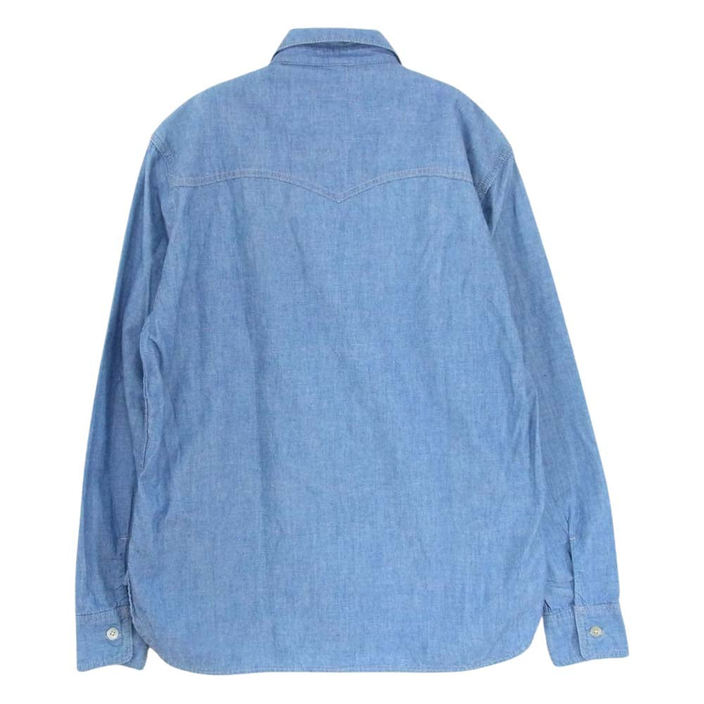 WTAPS ダブルタップス 14AW 142GWDT-SHM08 CELL LS CHAMBRAY セル シャンブレー シャツ  インディゴブルー系 2【中古】