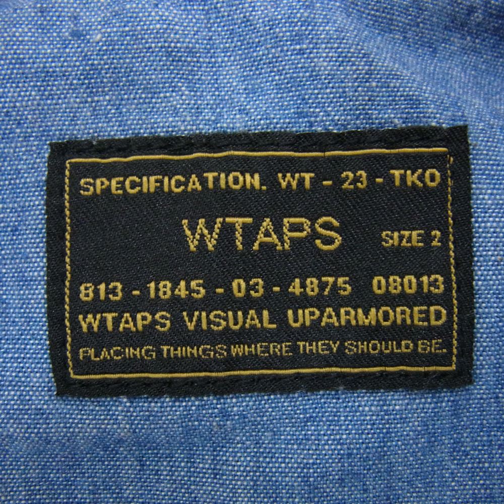 WTAPS ダブルタップス 14AW 142GWDT-SHM08 CELL LS CHAMBRAY セル シャンブレー シャツ  インディゴブルー系 2【中古】