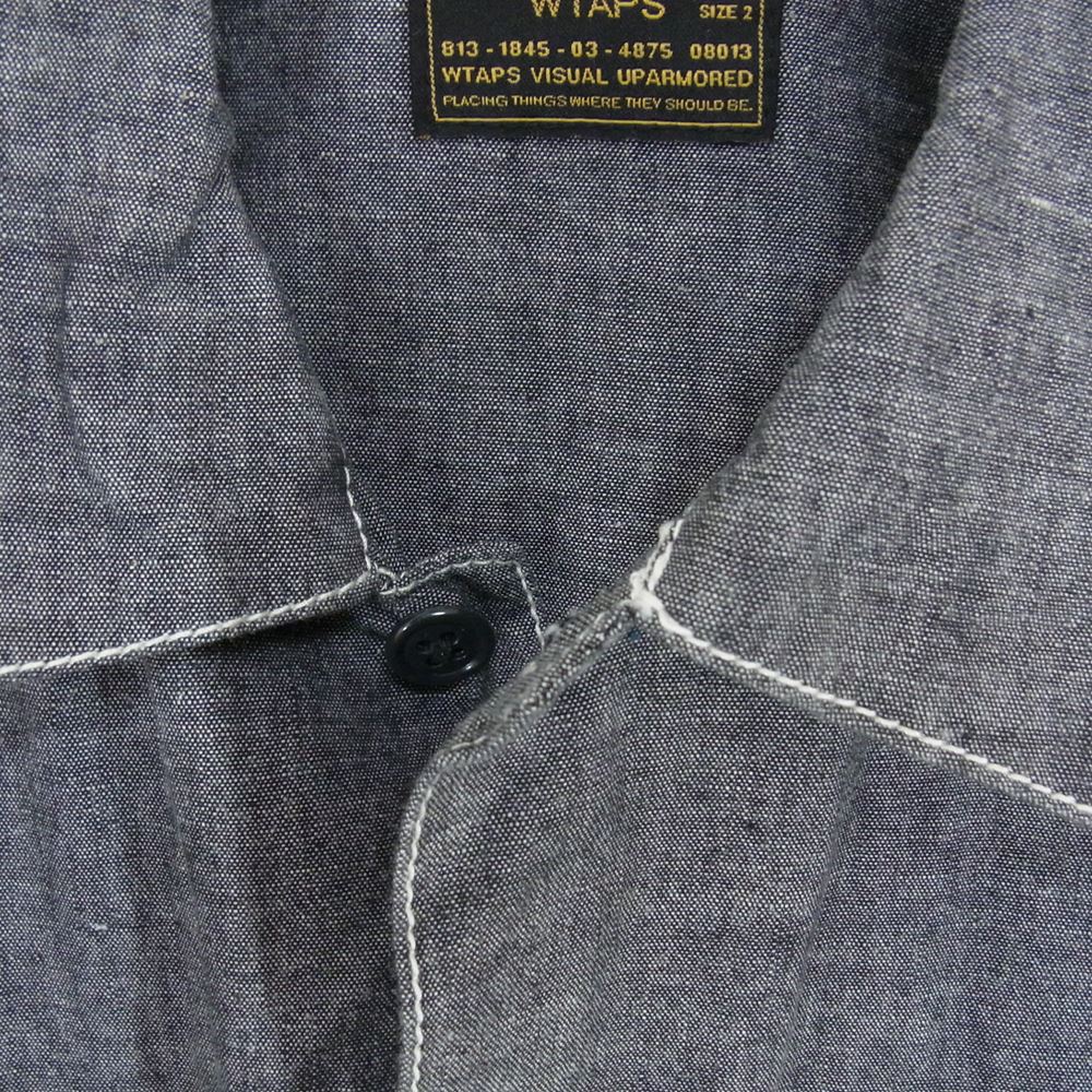 WTAPS ダブルタップス 15SS 151GWDT-SHM08 CELL L/S CHAMBRAY セル シャンブレー シャツ グレー系 2【中古】
