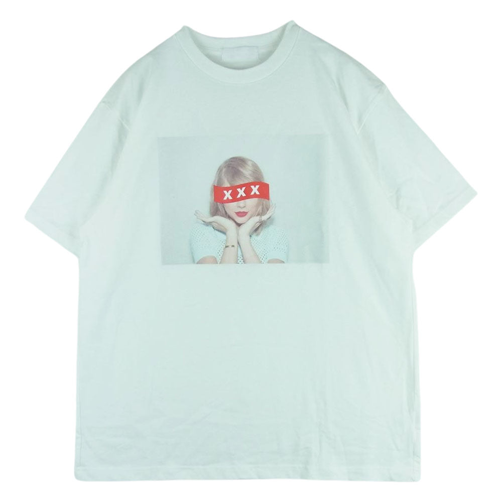 GOD SELECTION XXX ゴッドセレクション 22SS GX-SS22-ST-16 T-SHIRT シーアイランドコットン フォトプリント クルーネック 半袖 Tシャツ ホワイト系 L【美品】【中古】