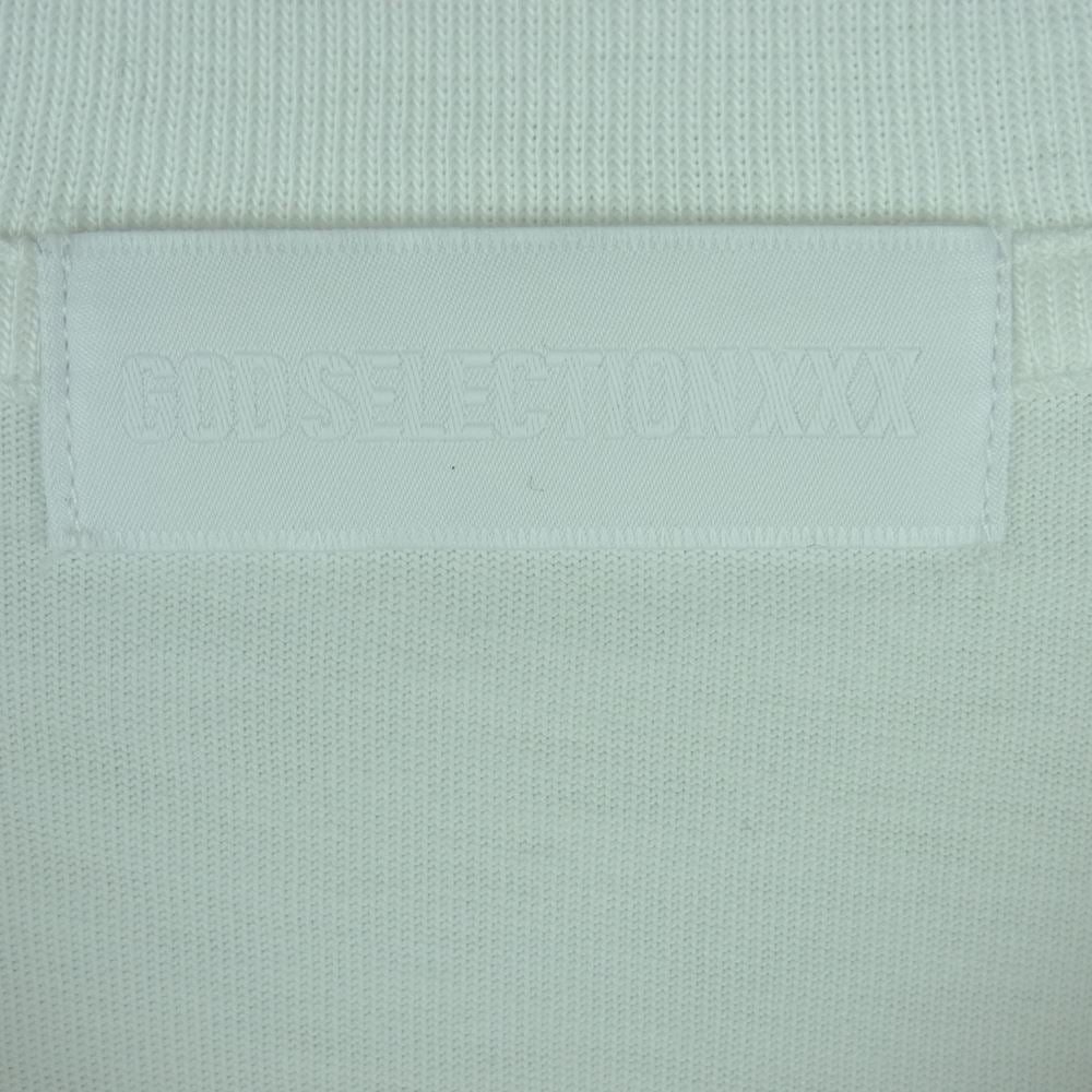 GOD SELECTION XXX ゴッドセレクション 22SS GX-SS22-ST-16 T-SHIRT シーアイランドコットン フォトプリント クルーネック 半袖 Tシャツ ホワイト系 L【美品】【中古】