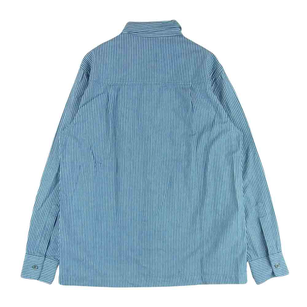 WTAPS ダブルタップス 16AW 161LTDT-SHM02 UNION LS 02 ユニオン ストライプ シャツ 長袖 ライトブルー系 M【中古】