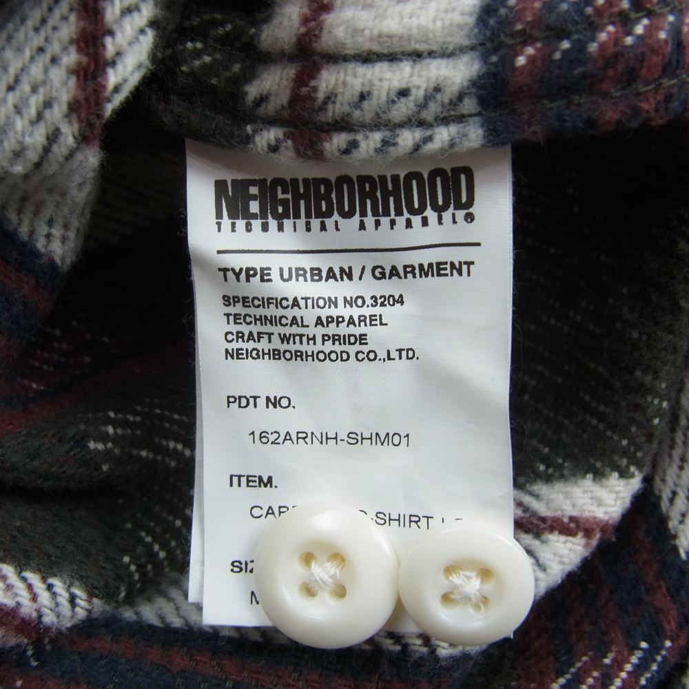 NEIGHBORHOOD ネイバーフッド 16AW 162ARNH-SHM01 CABELLA C-SHIRT LS ネルシャツ チェック 長袖 シャツ カーキ系 M【中古】