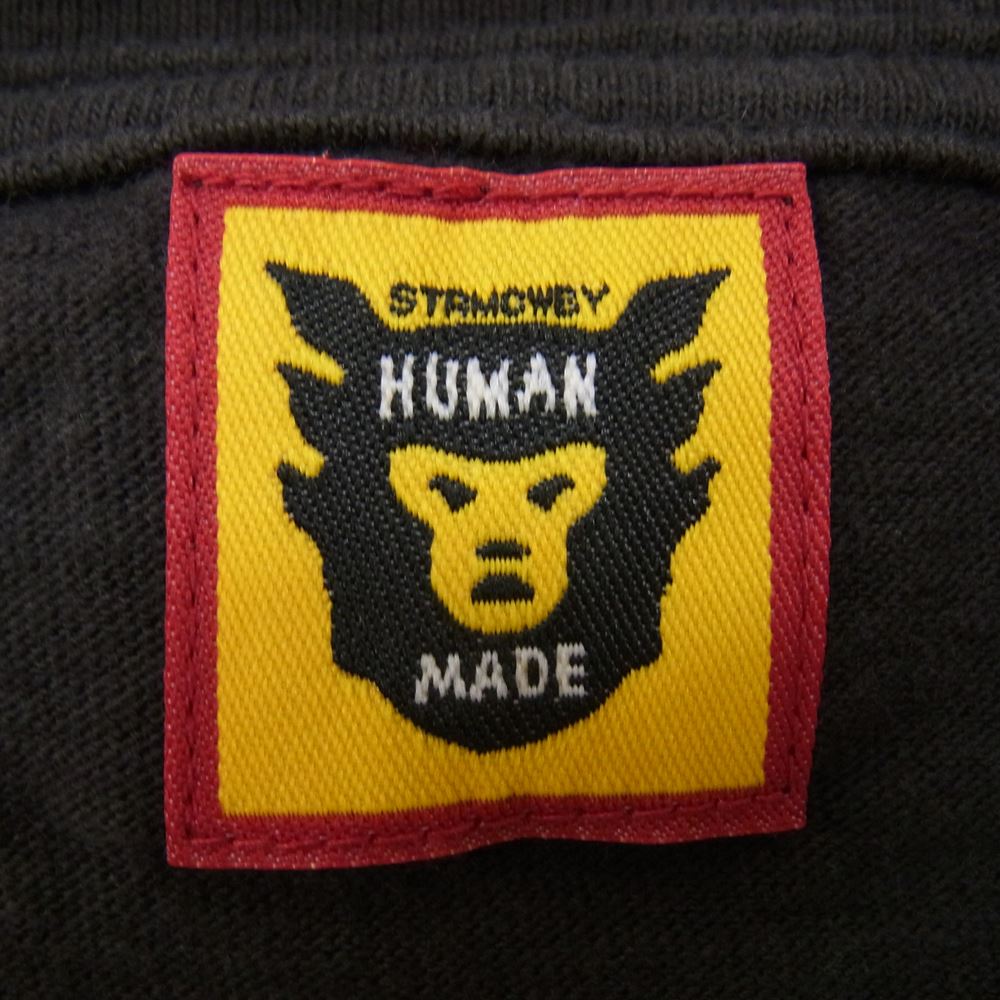 HUMAN MADE ヒューマンメイド LONG SLEEVE TIGER T-SHIRT タイガープリント ロゴ 長袖 Tシャツ ブラック系 L【中古】