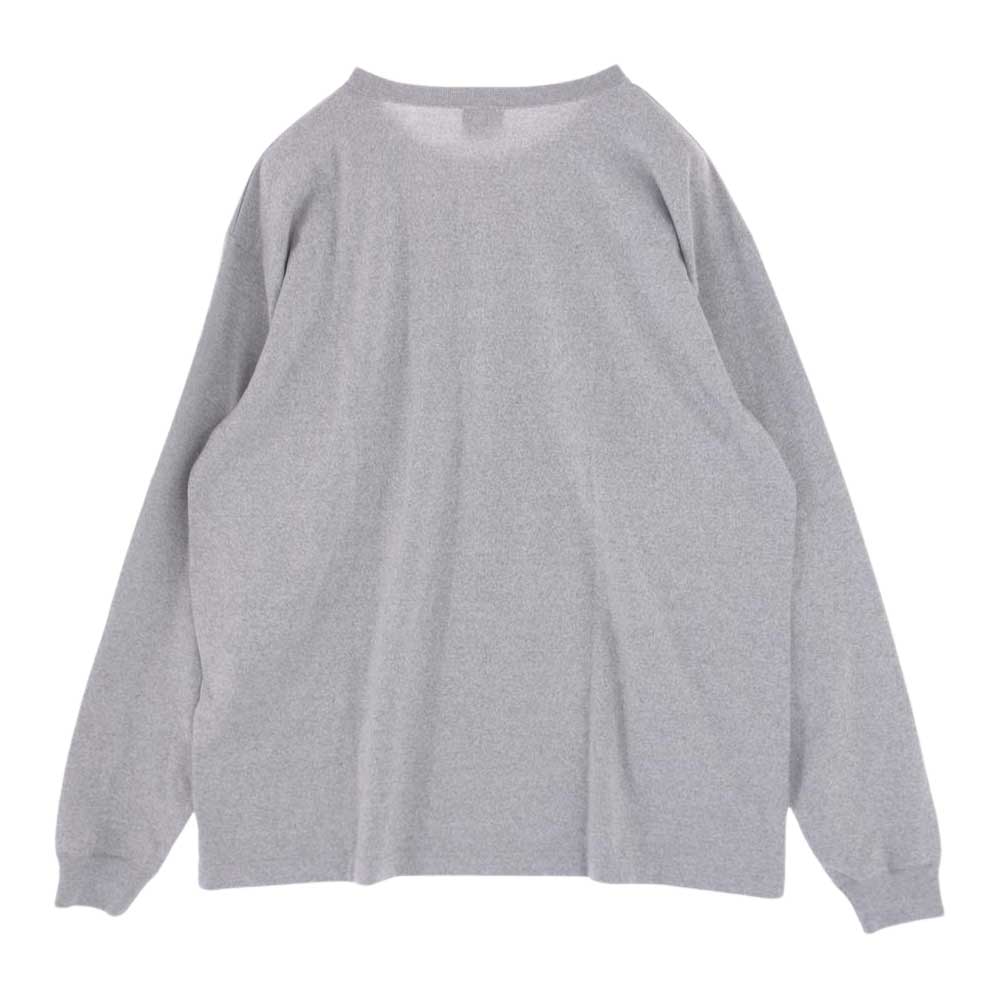WTAPS ダブルタップス 181ATDT-CSM04 Long Sleeve Blank System Tee ブランク システム ロゴ刺繍 ポケット付き 長袖 Tシャツ グレー系 2【中古】