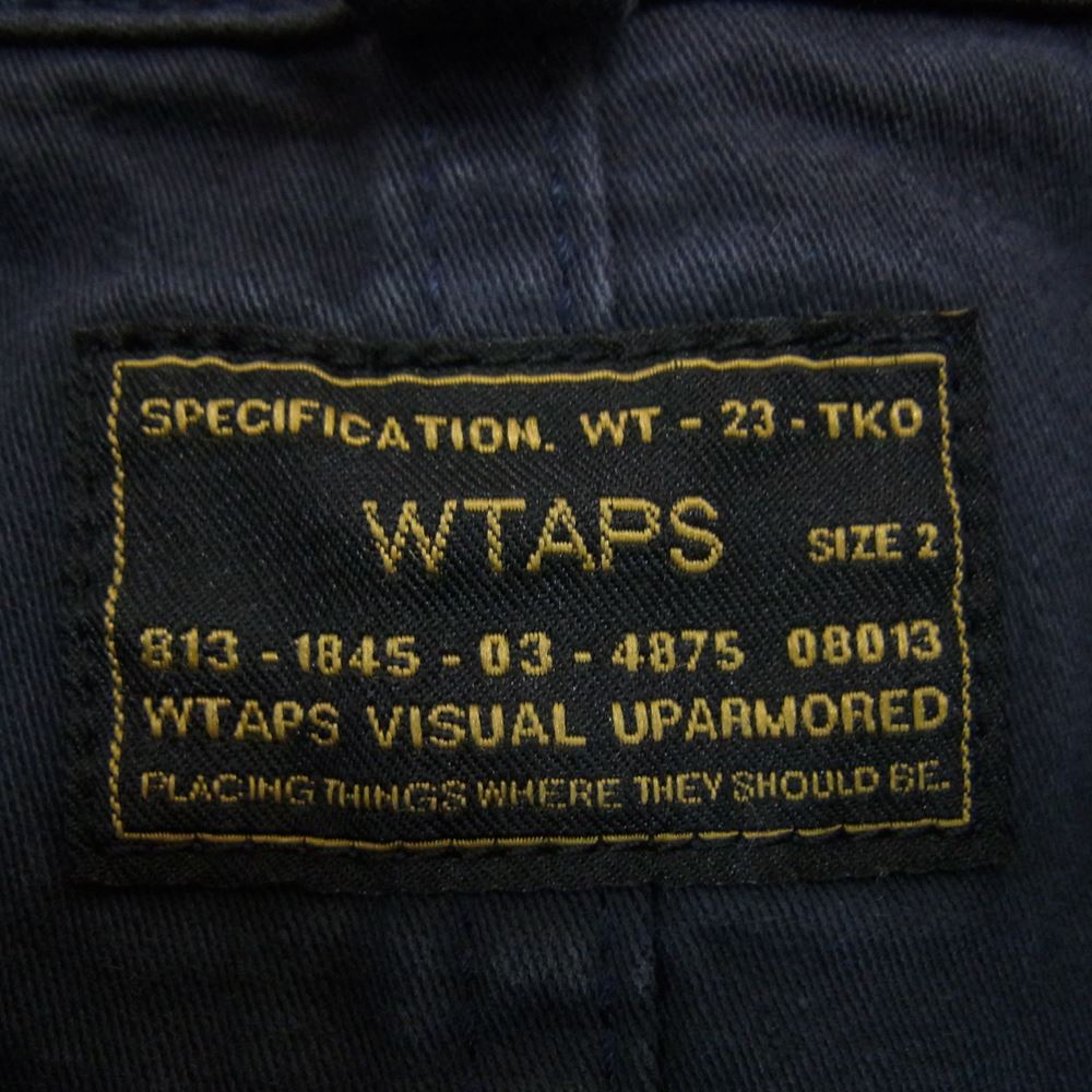 WTAPS ダブルタップス 15SS 151GWDT-SHM02 BUDS L/S 01 SHIRTS COTTON SATIN OD 2 MIKE コットンサテン ミリタリー シャツ ジャケット ブラック系 2【中古】