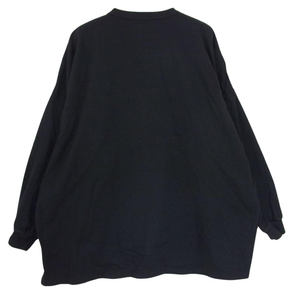WTAPS ダブルタップス 22AW 222ATDT-CSM11 WTUBE / LS / COTTON ポケット付き クルーネック レイヤー 長袖 Tシャツ ブラック系 2【中古】