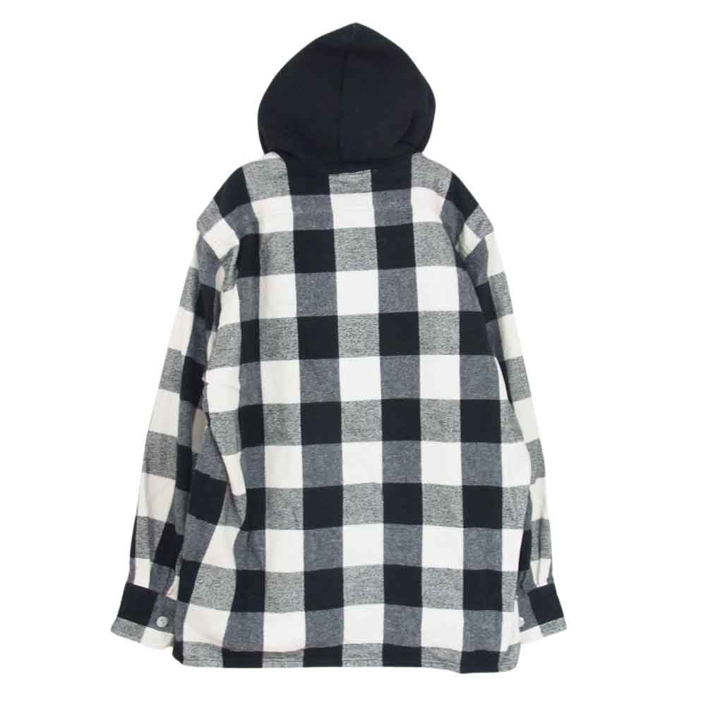 DESCENDANT ディセンダント SPICOLI HOODED SHIRT スピコリ フーデッド シャツ パーカー ブラック系 ホワイト系 1【中古】
