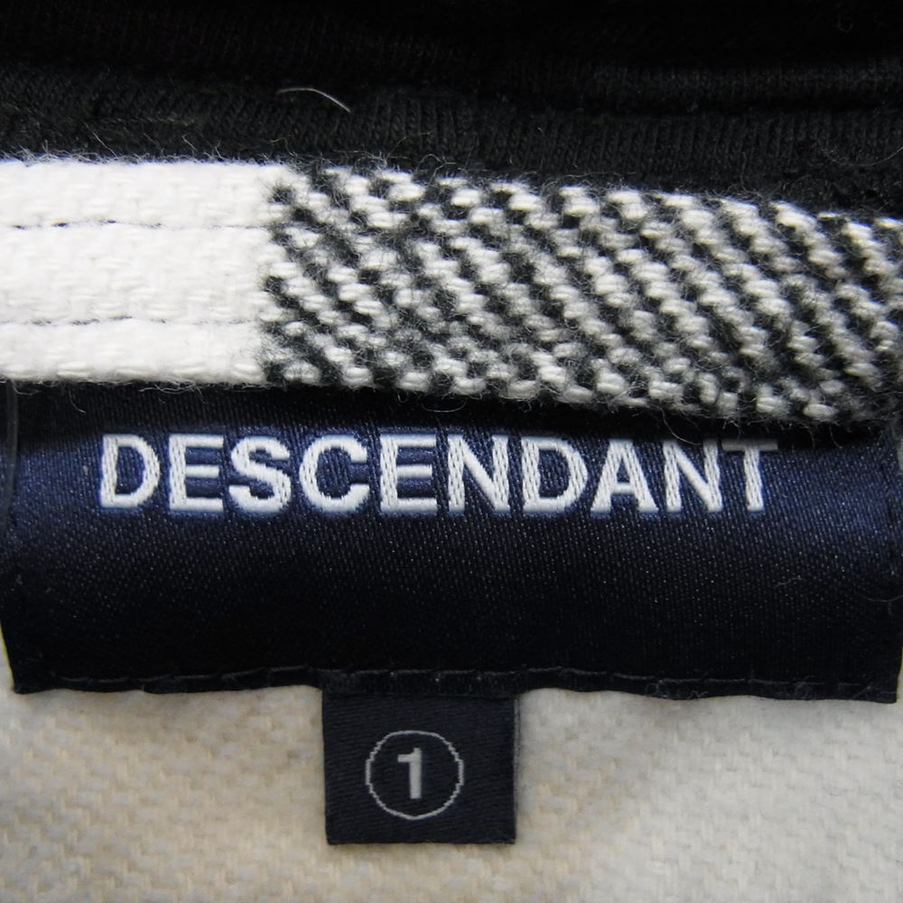 DESCENDANT ディセンダント SPICOLI HOODED SHIRT スピコリ フーデッド シャツ パーカー ブラック系 ホワイト系 1【中古】
