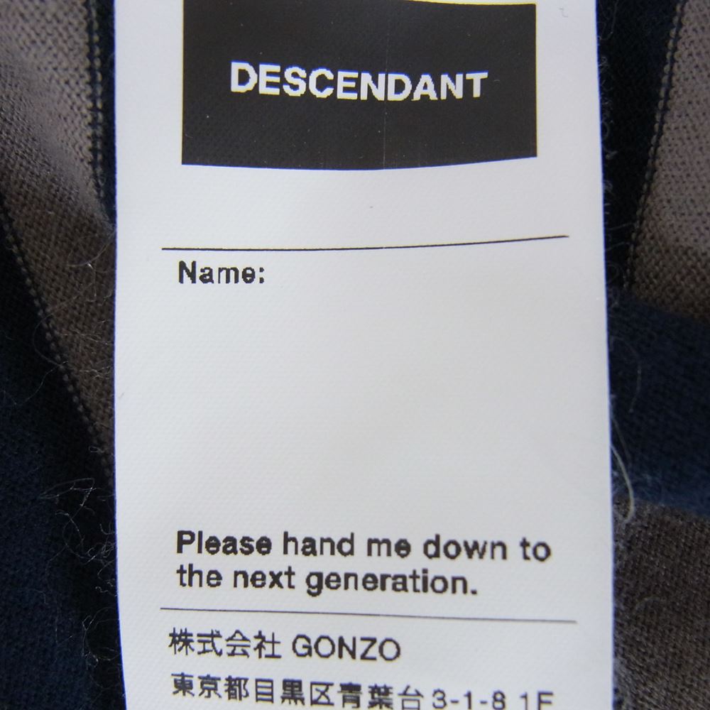 DESCENDANT ディセンダント Ron Herman ロンハーマン別注 MILITIA LAYERD TEE レイヤード ボーダー 長袖 Tシャツ ブラウン系 2【中古】