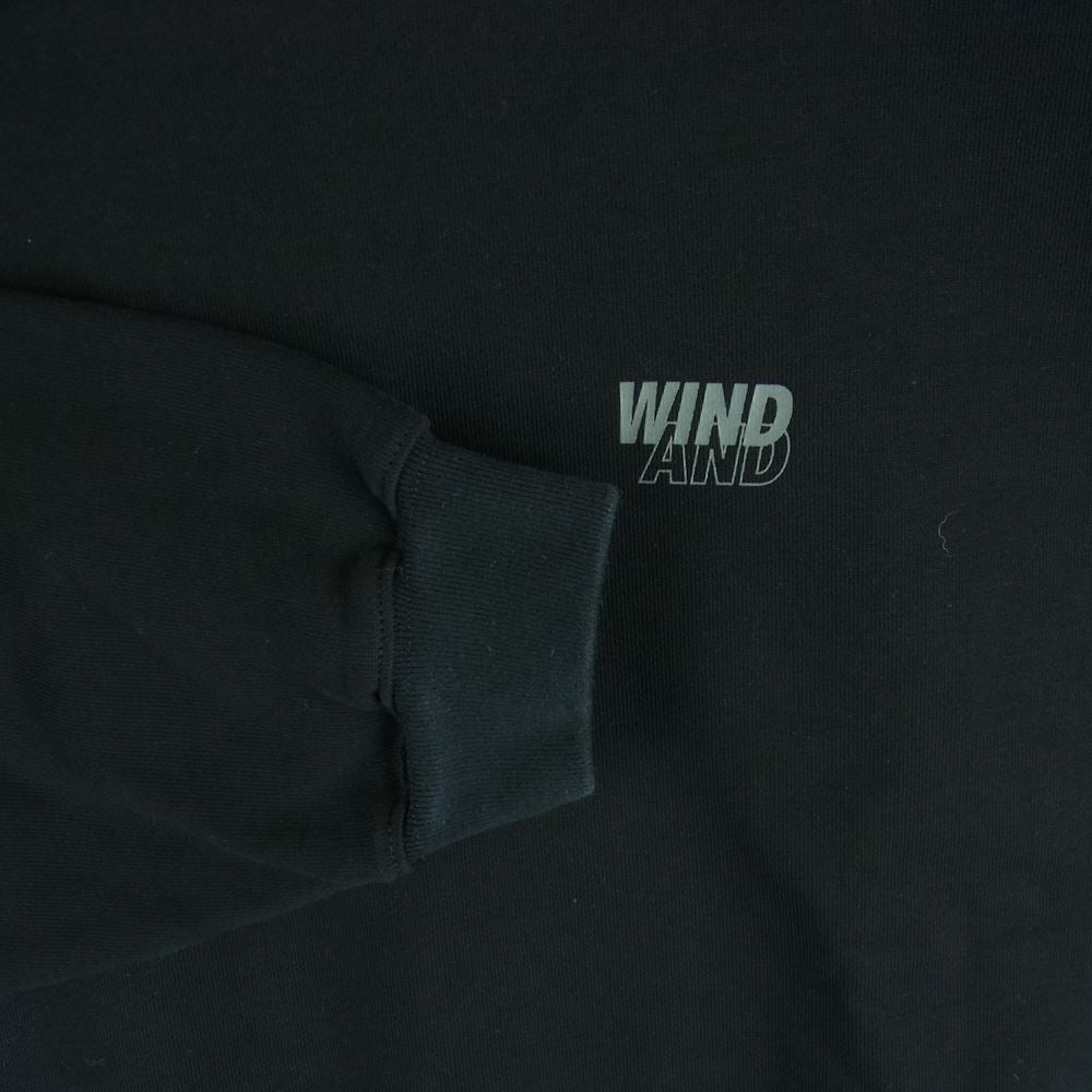 WIND AND SEA ウィンダンシー WDS-0-MILTECH-23-02-CS-02 ミルテック モックネック スウェット プルオーバー ブラック系 M【中古】