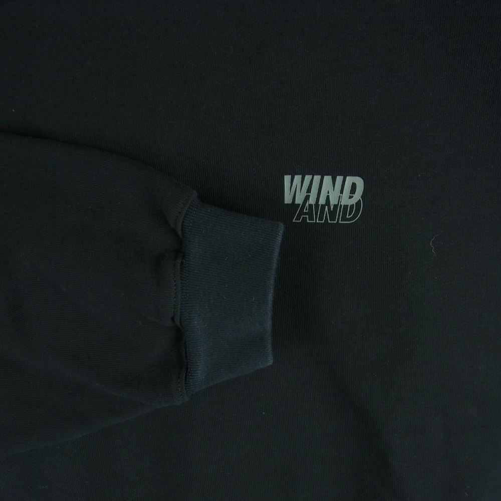 WIND AND SEA ウィンダンシー WDS-0-MILTECH-23-02-CS-02 ミルテック モックネック スウェット プルオーバー  ブラック系 M【中古】