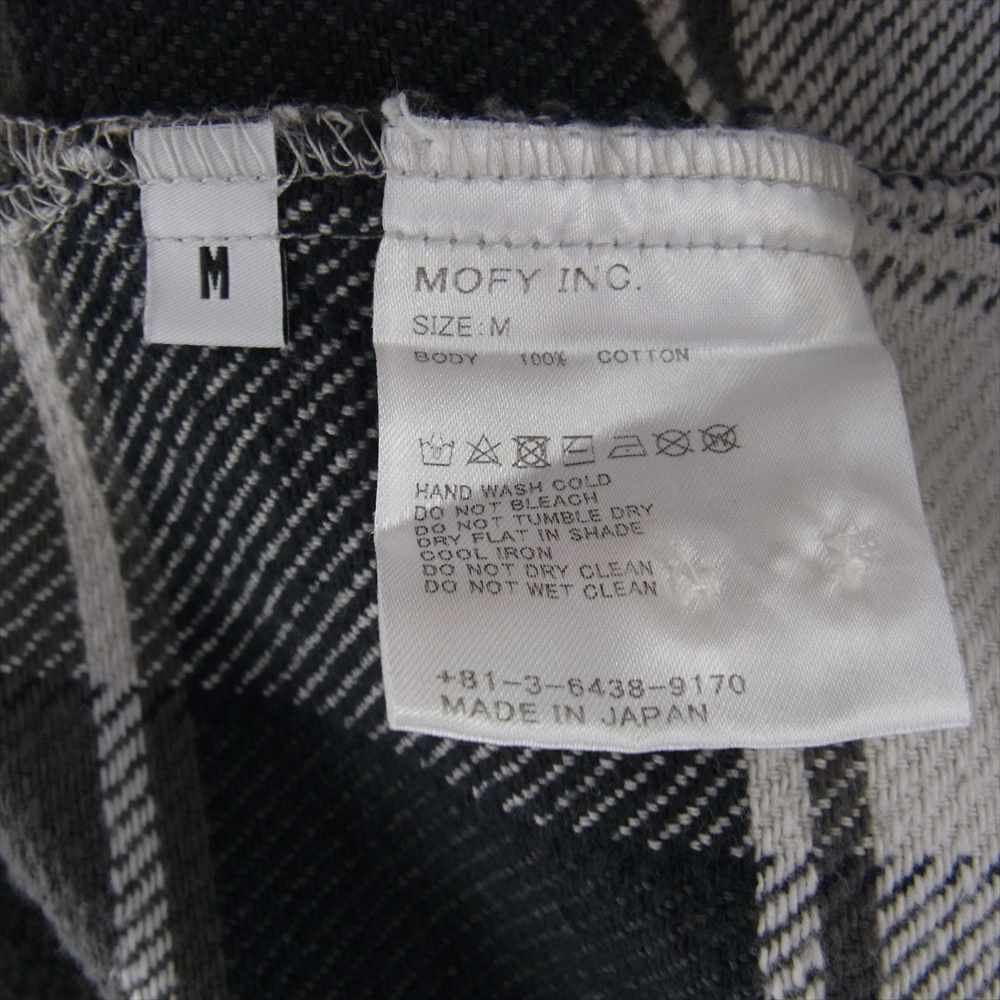 シークエル 21AW CHECK NEL SHIRT チェック柄 ライトコットン ネルシャツ 長袖 シャツ ブラック系 オフホワイト系 M【中古】