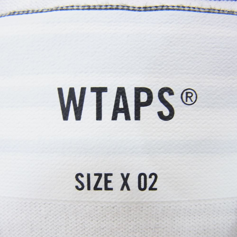 WTAPS ダブルタップス 22AW 222ATDT-CSM13 BDY 01／LS／COTTON ボーダー ロングスリーブ 長袖 Tシャツ  ホワイト系 ブラック系 X02【中古】