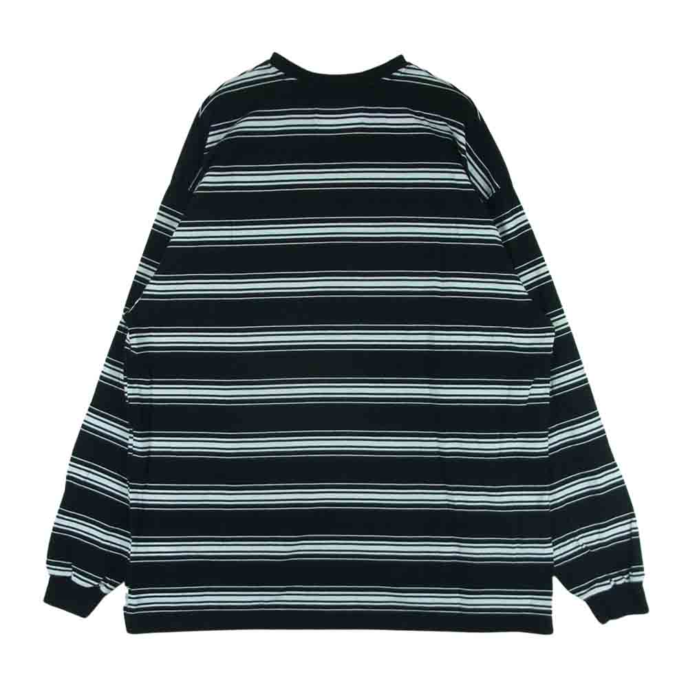 WTAPS ダブルタップス 22AW 222ATDT-CSM13 BDY 01 / LS / COTTON. TEXTILE ボーダー 長袖 Tシャツ カットソー ロンT ブラック系 ホワイト系 02【中古】
