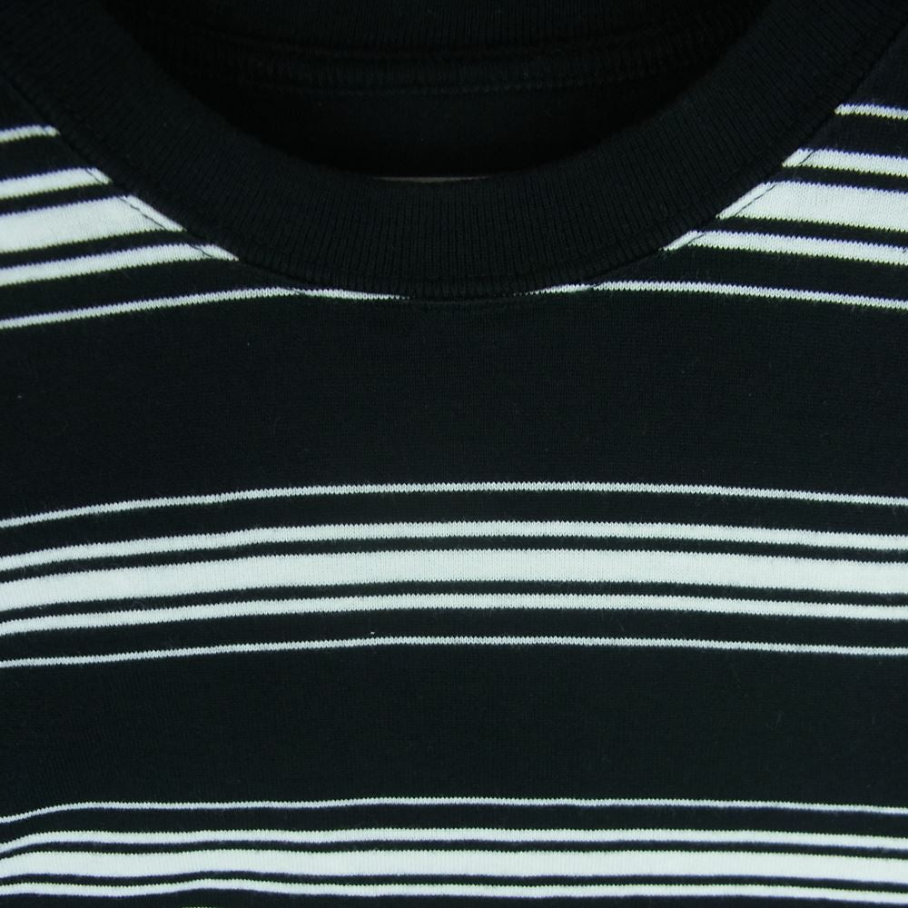 WTAPS ダブルタップス 22AW 222ATDT-CSM13 BDY 01 / LS / COTTON. TEXTILE ボーダー 長袖 Tシャツ カットソー ロンT ブラック系 ホワイト系 02【中古】