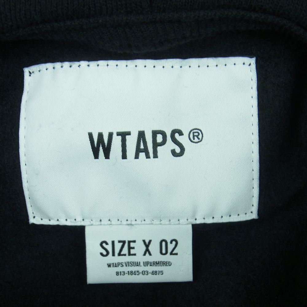 WTAPS ダブルタップス 222ATDT-CSM17 X3.0 HOODY クロスボーン プルオーバー フーディ パーカー ブラック系 02【中古】