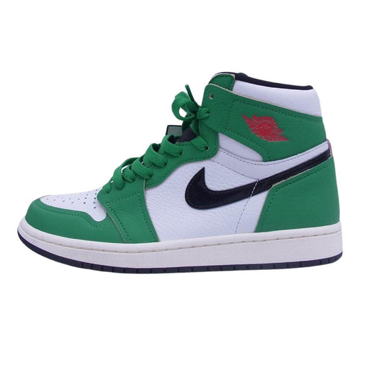 NIKE ナイキ DB4612-300 WMNS Air Jordan 1 High OG Lucky Green ウィメンズ エアジョーダン1 ハイ OG ラッキーグリーン スニーカー ホワイト系 グリーン系 25cm【極上美品】【中古】