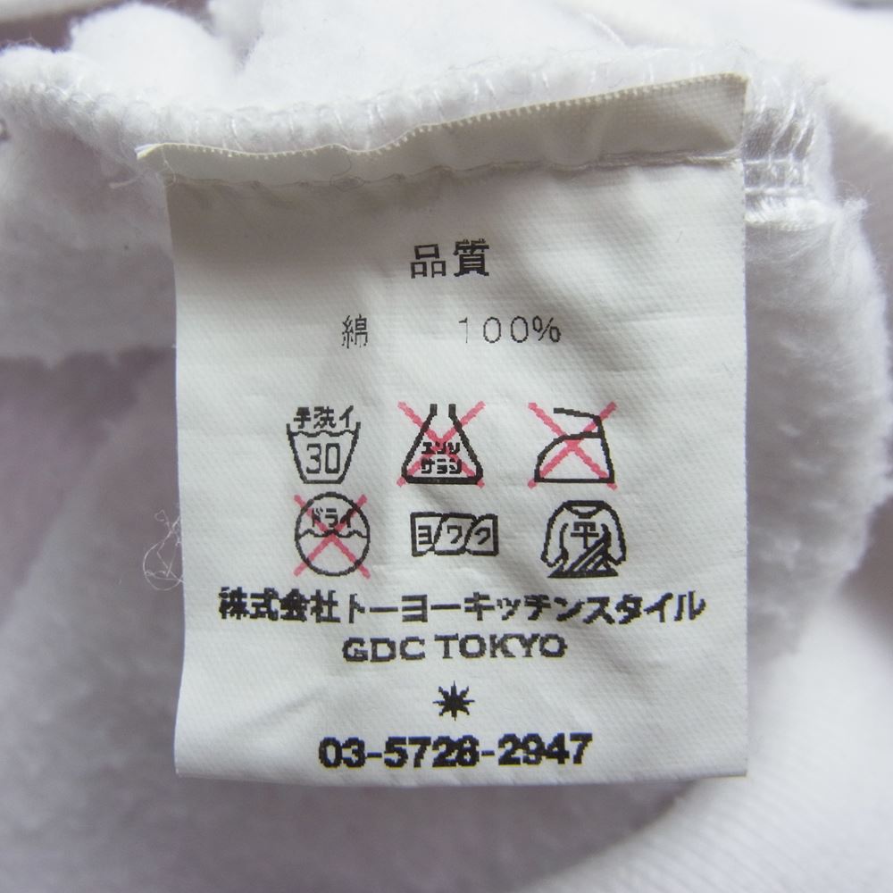GDC ジーディーシー PUTIN ドロップショルダー フード パーカー ホワイト系 XL【中古】