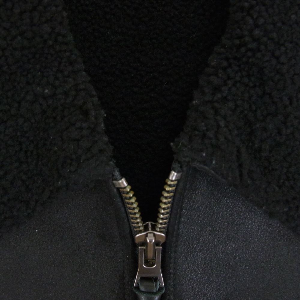 theory セオリー 02-2305003 リアルムートン シープスキン レザー 裏ボア アビエイター ジャケット ブラック系 42【中古】