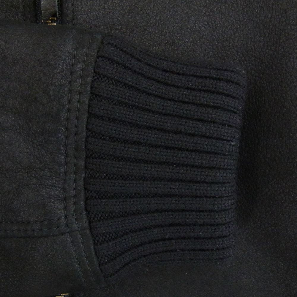 theory セオリー 02-2305003 リアルムートン シープスキン レザー 裏ボア アビエイター ジャケット ブラック系 42【中古】