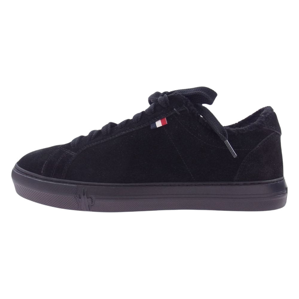 MONCLER モンクレール NEW MONACO モナコ スエード ボア スニーカー ブラック系 41【中古】